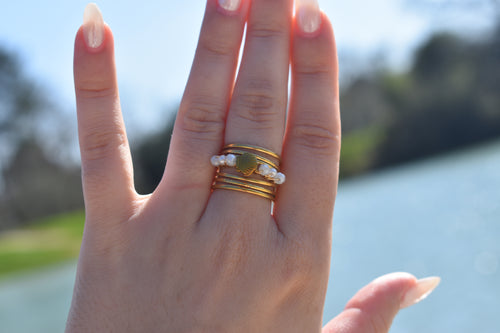 Bague perles d’eau