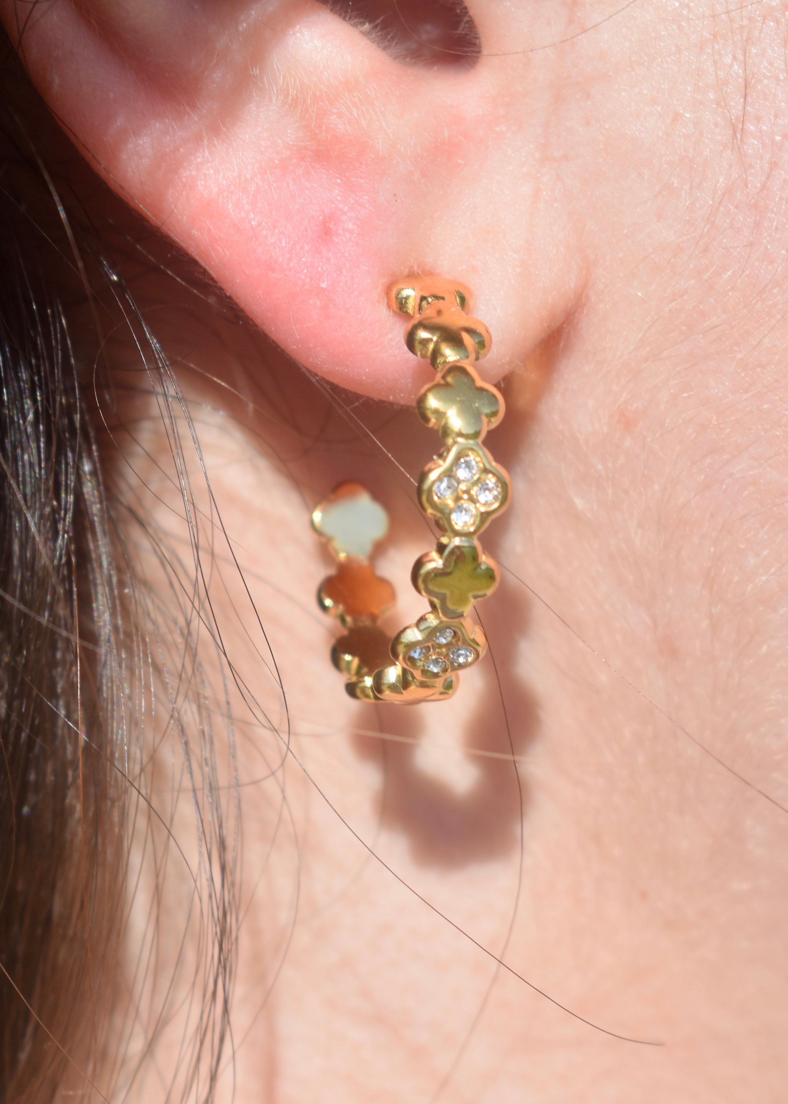 Boucles d’oreilles créoles Magnolia