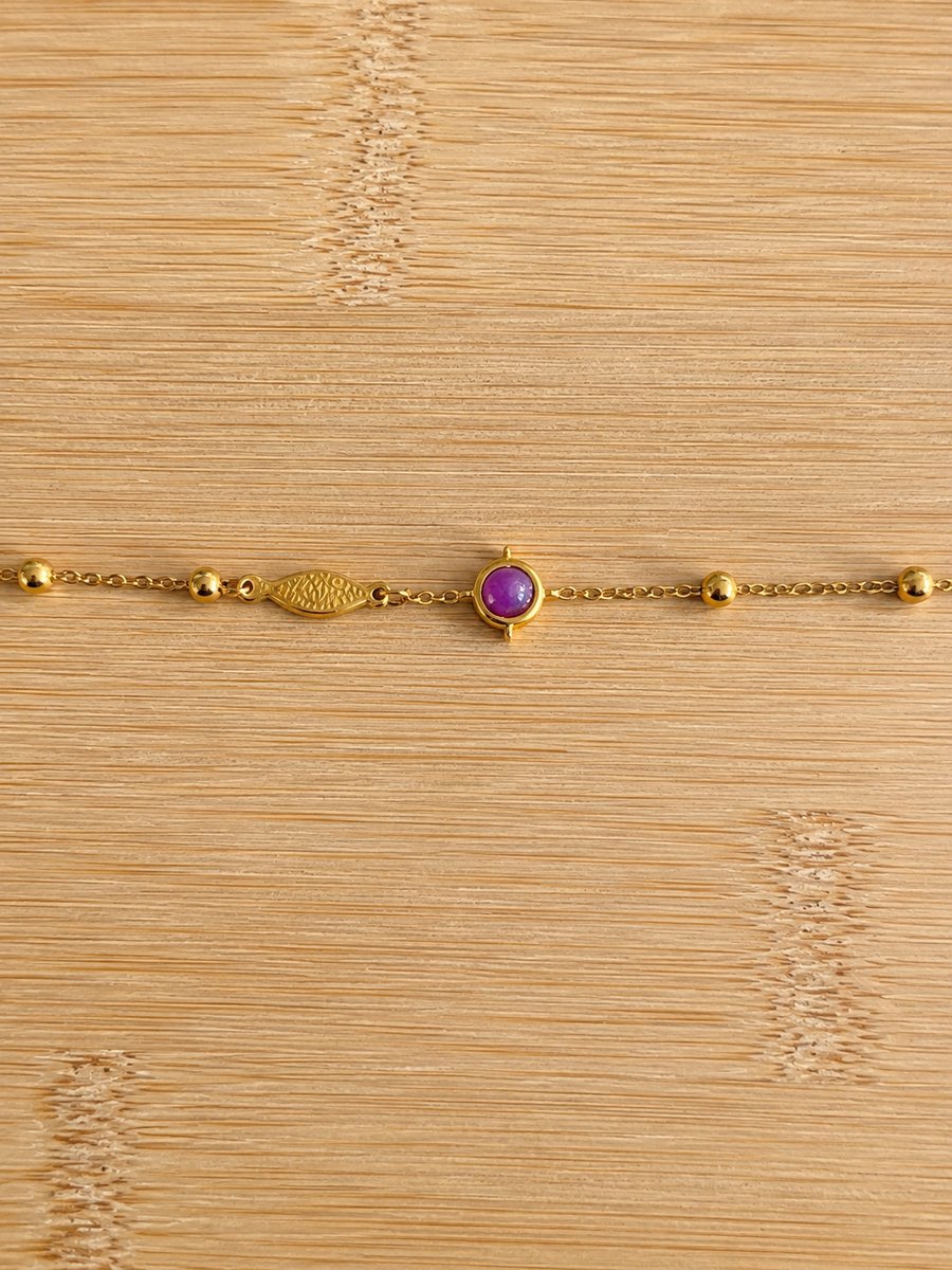 Bracelet poisson et perle