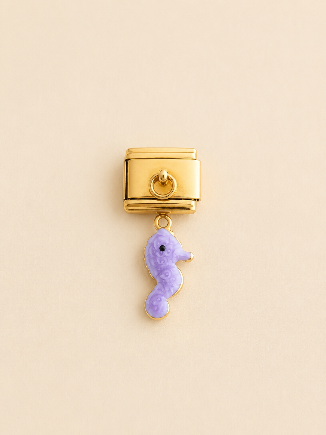charm hippocampe violet maillon