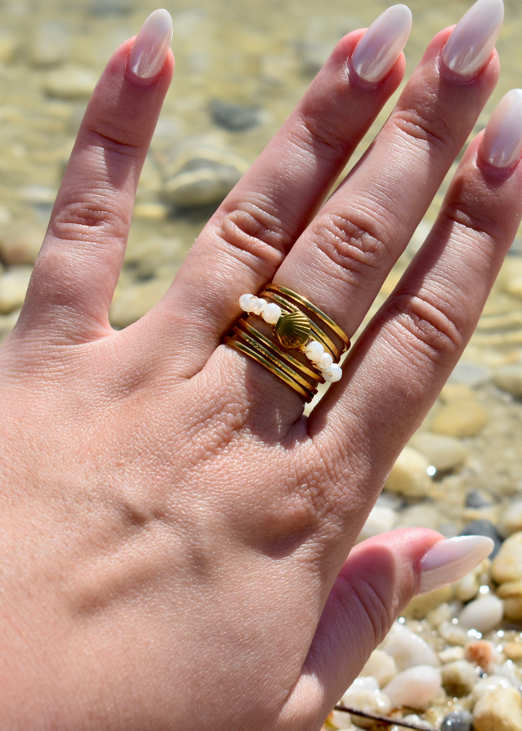 Bague perles d’eau