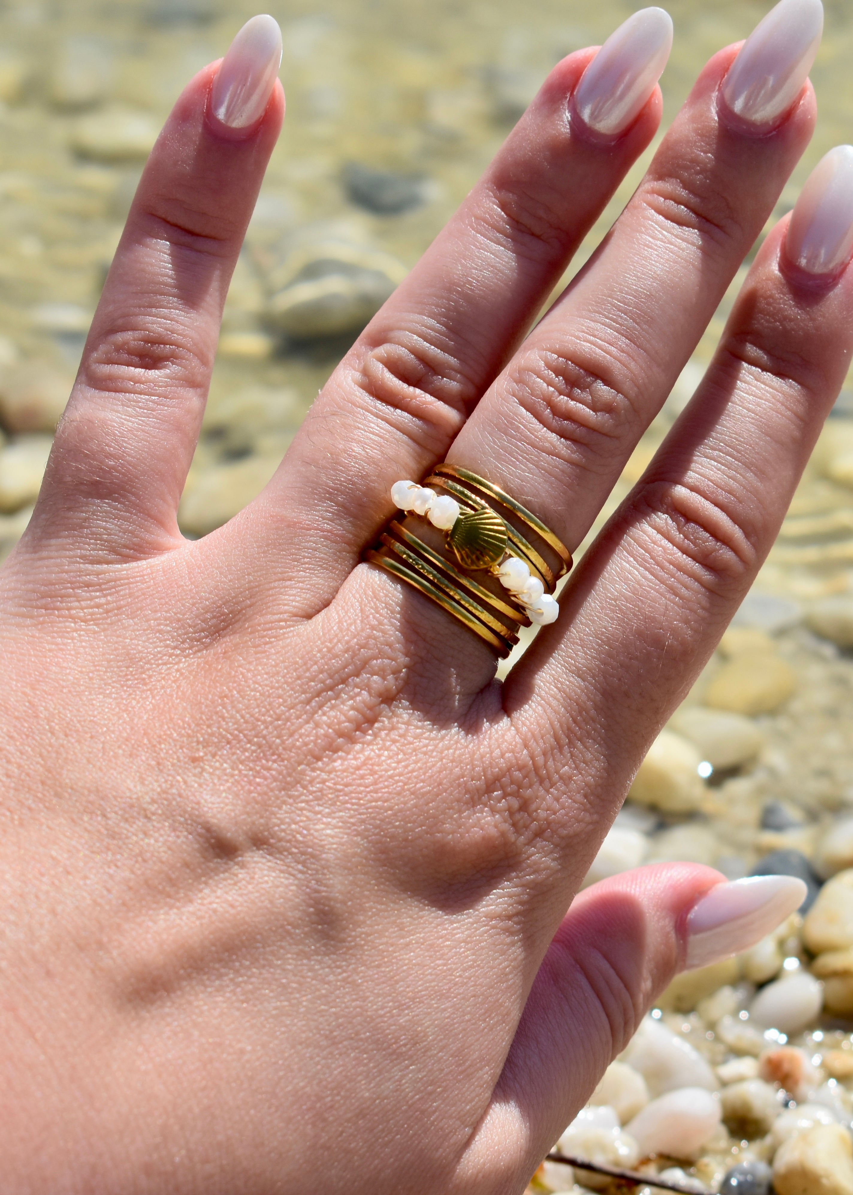 Bague perles d’eau