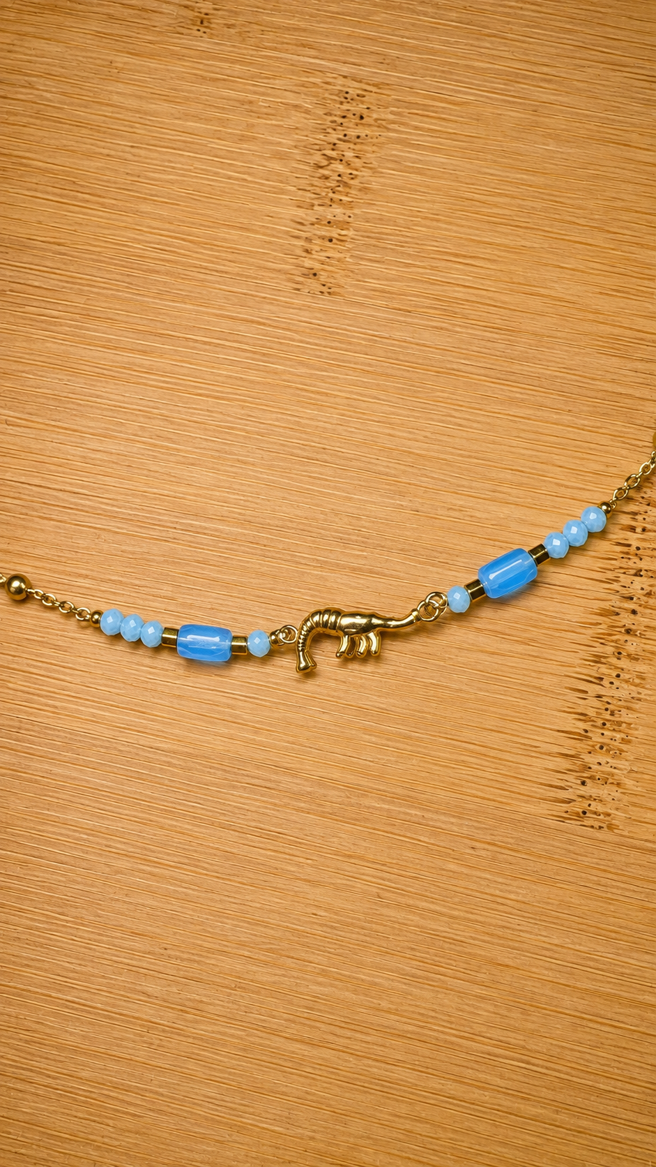 bracelet écrevisse bleu