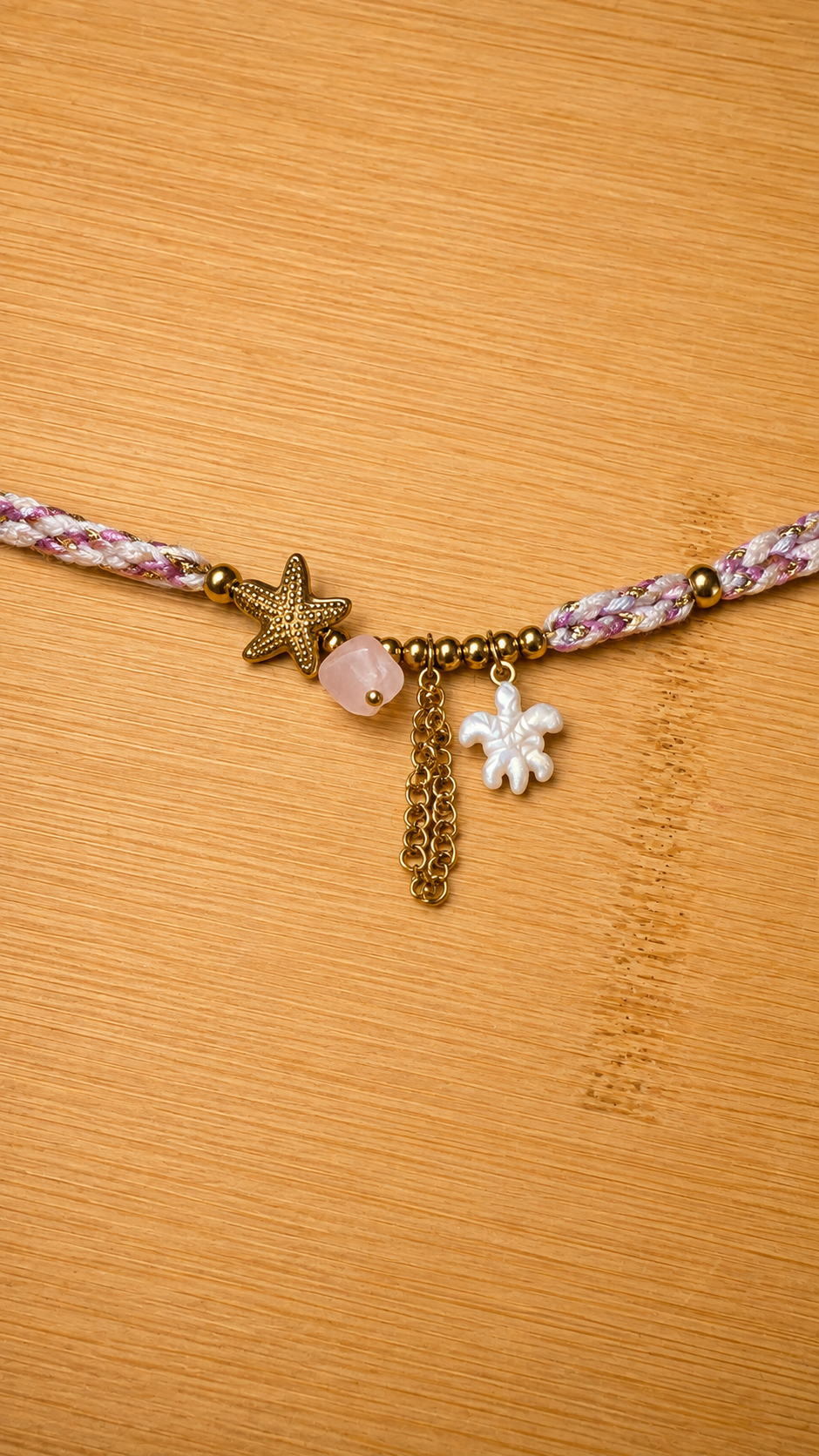 bracelet cordon rose