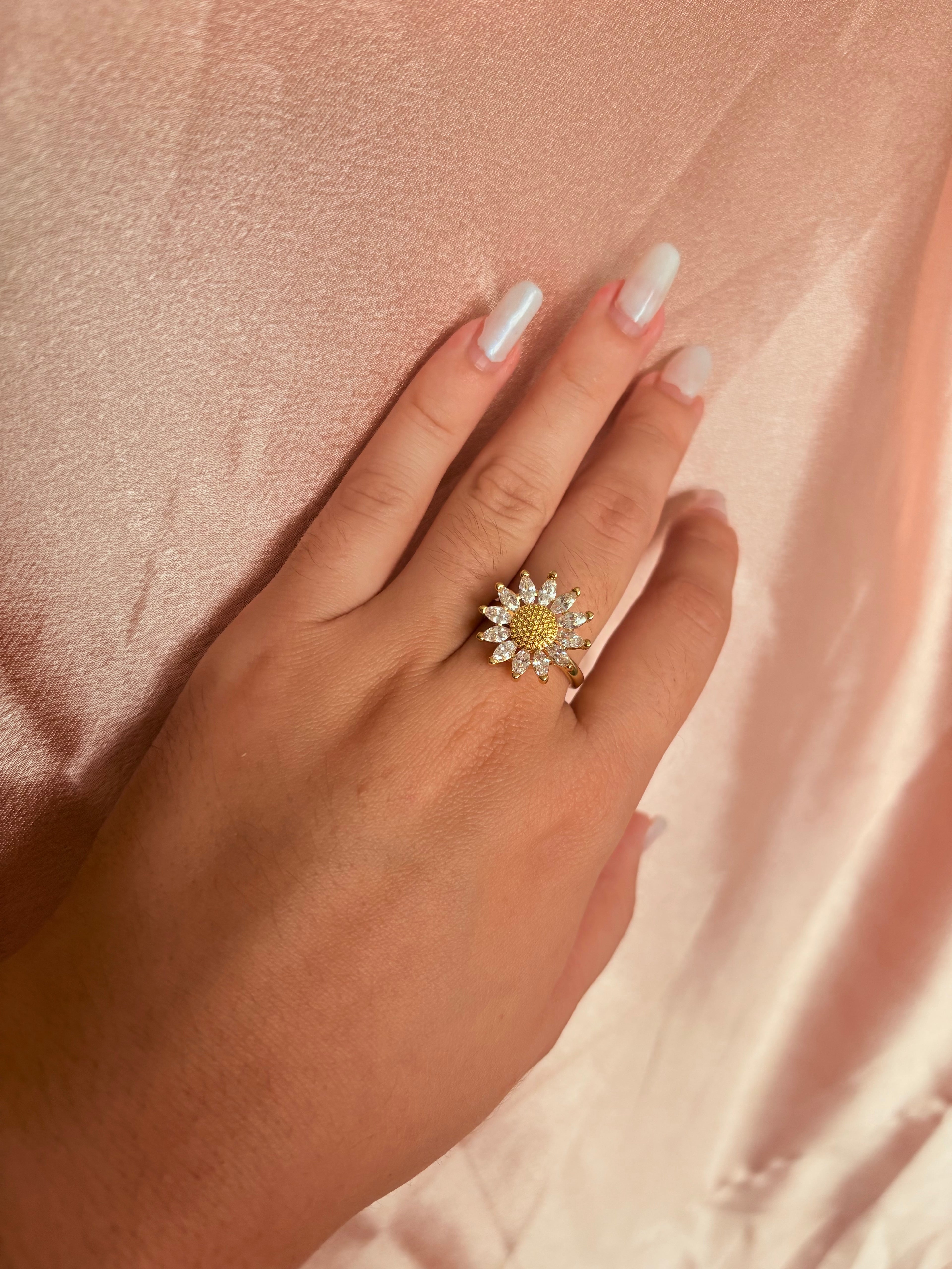 Marguerite bague antistress