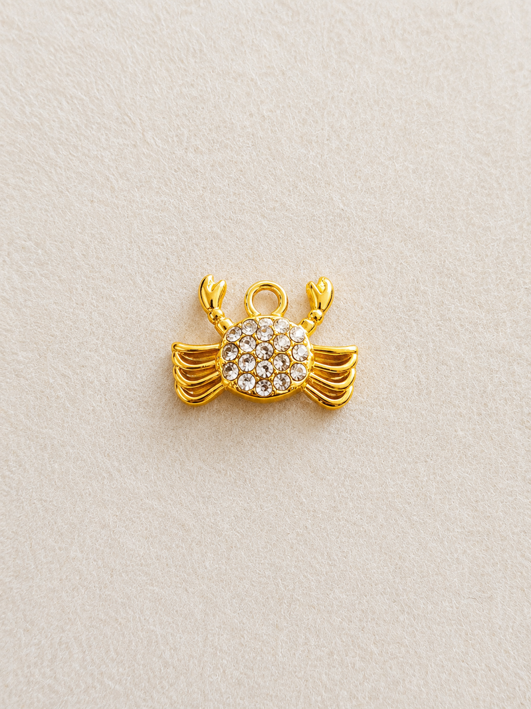 Charm crabe strass