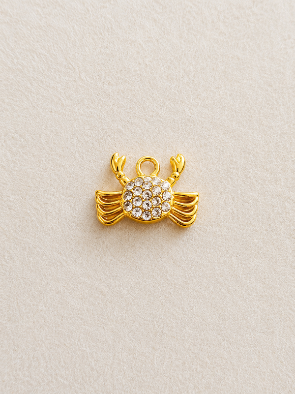 Charm crabe strass