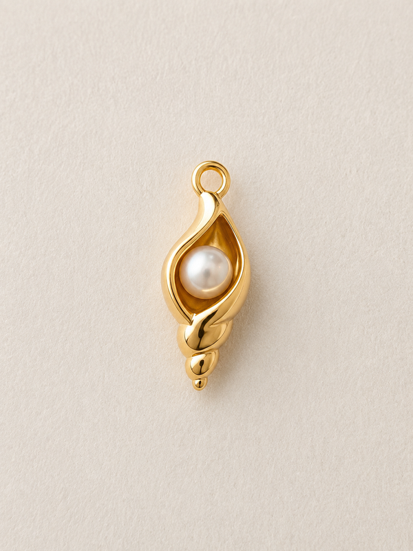 Charm coquillage perle