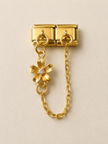 Charm maillon fleur