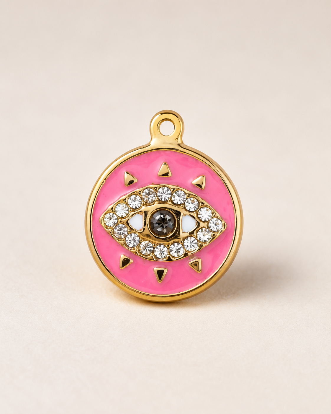 Charm œil rose