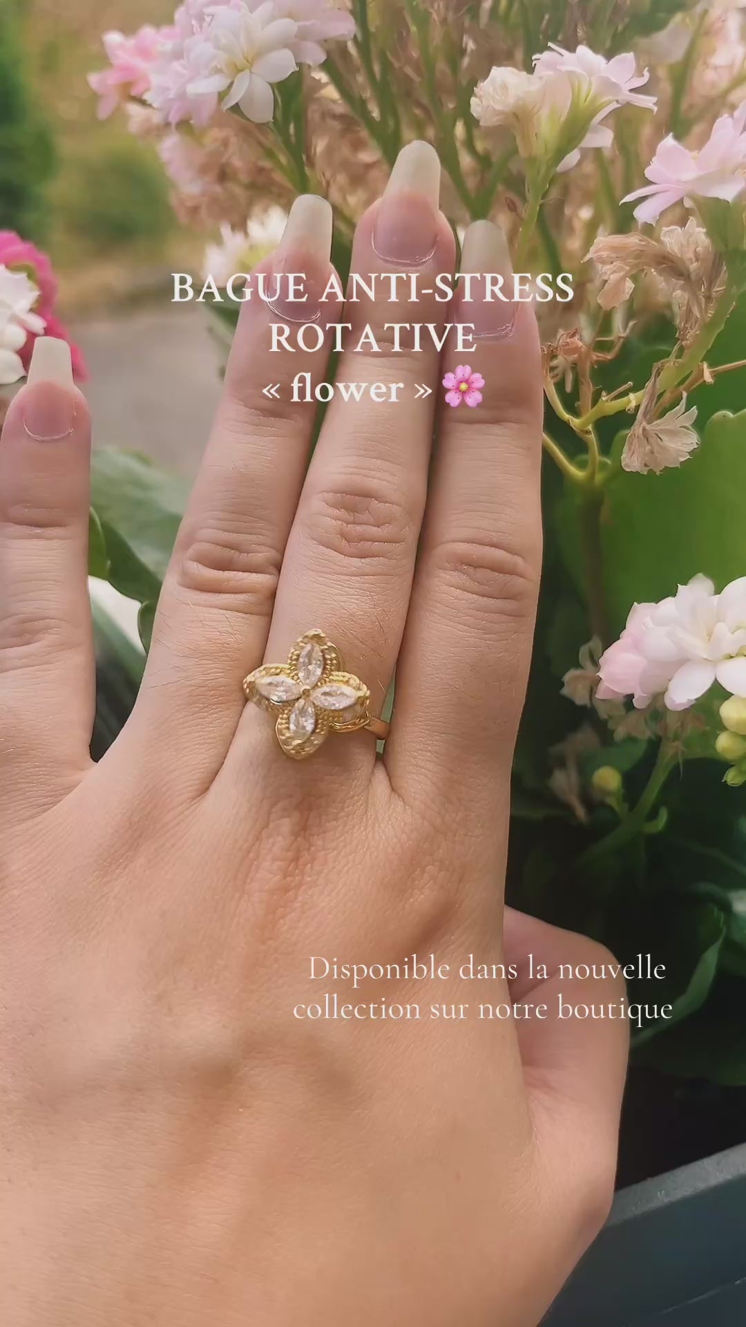 Bague antistress Flower